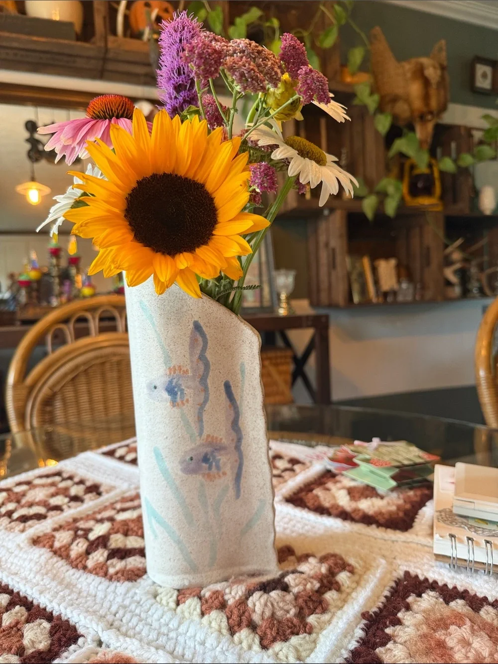 Handmade Ceramic Fish Vase